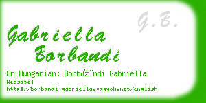 gabriella borbandi business card